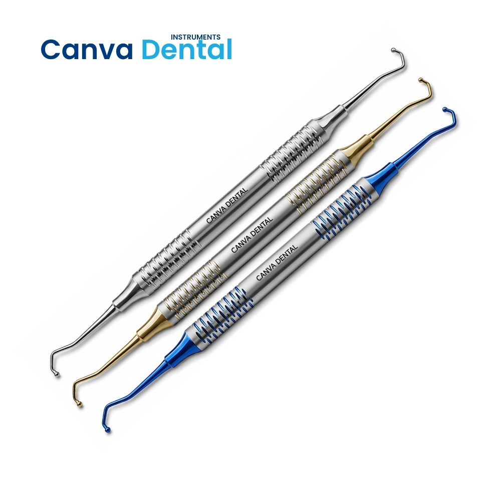 Dental excavator stainless steel caries removal instrument